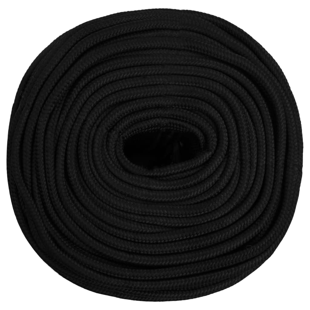 Vidaxl Werkouw 6 mm 100 m Polyesterschwarz