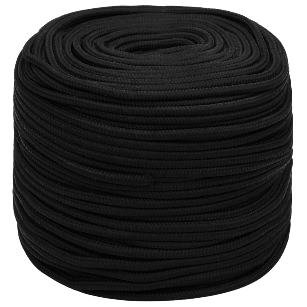 Vidaxl Werkouw 8 mm 25 m Polyesterschwarz