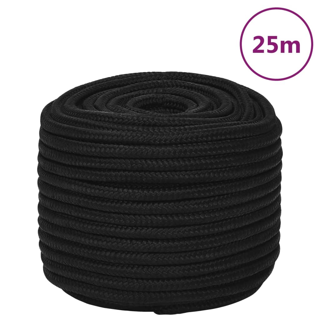 Vidaxl Werkouw 14 mm 25 m Polyesterschwarz
