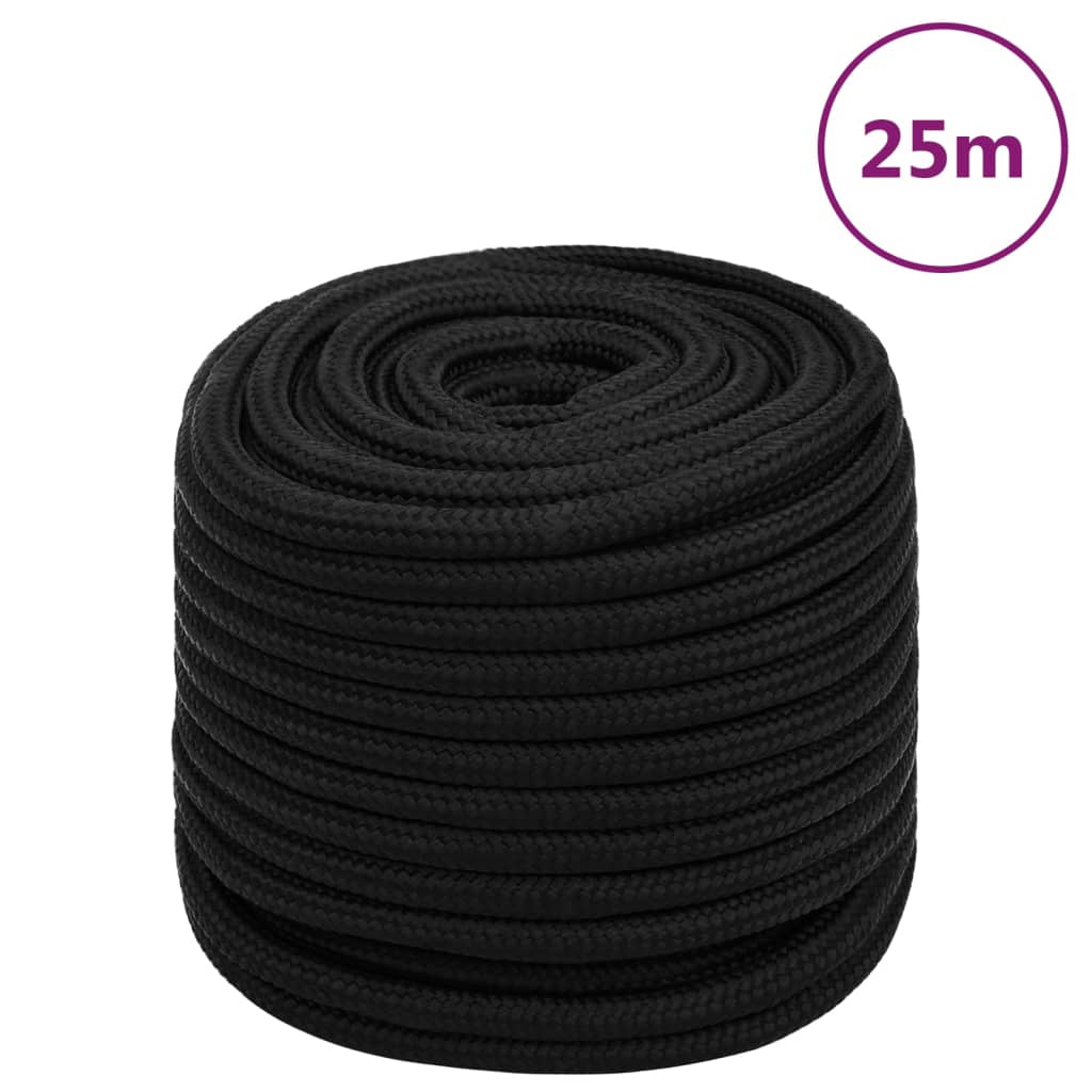 Vidaxl Werkouw 18 mm 25 m Polyesterschwarz