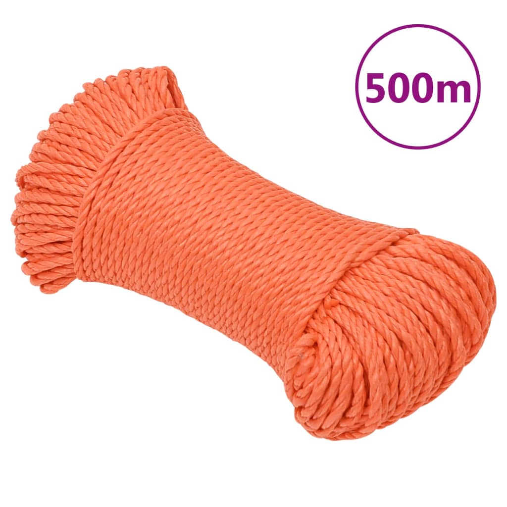 Vidaxl Werkouw 3 mm 500 m Polypropen Oranje