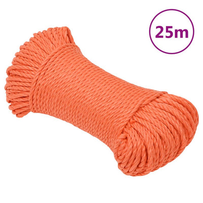 Vidaxl Werkouw 8 mm 25 m Polypropen Oranje