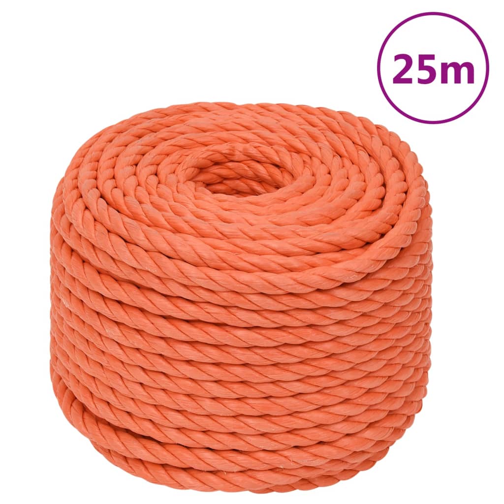 Vidaxl Werkouw 24 mm 25 m Polypropen Oranje