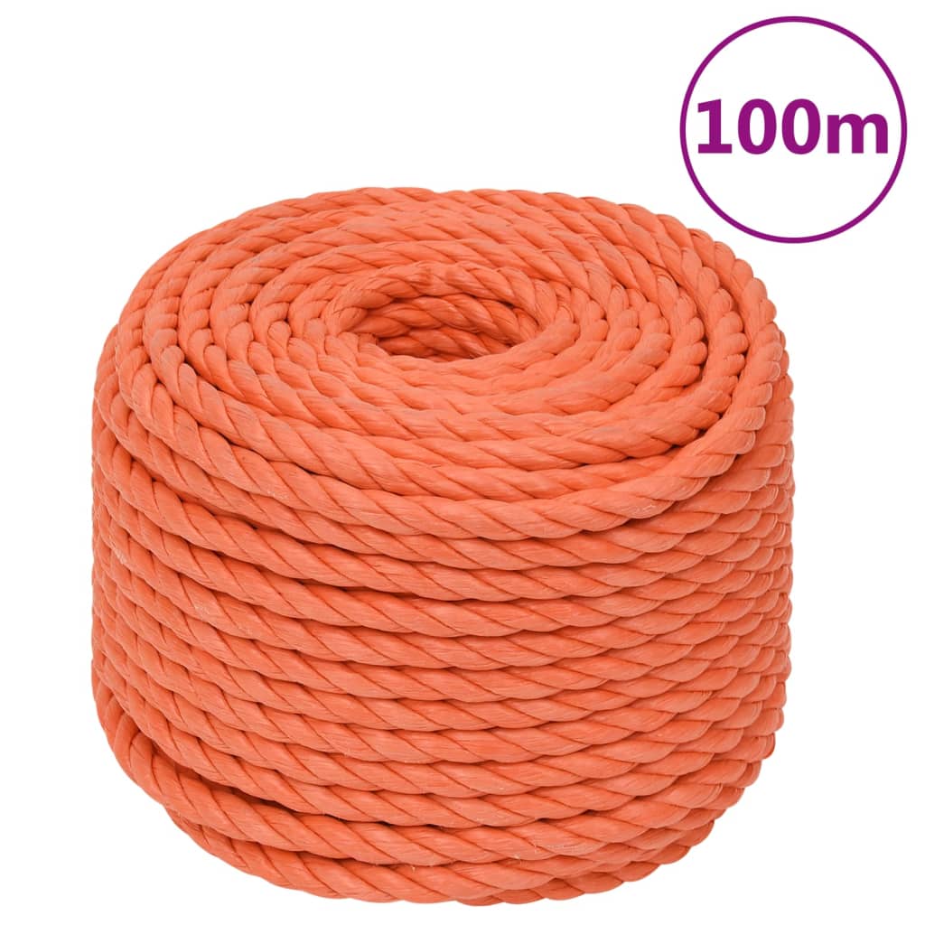 Vidaxl Werkouw 24 mm 100 m Polypropen Oranje