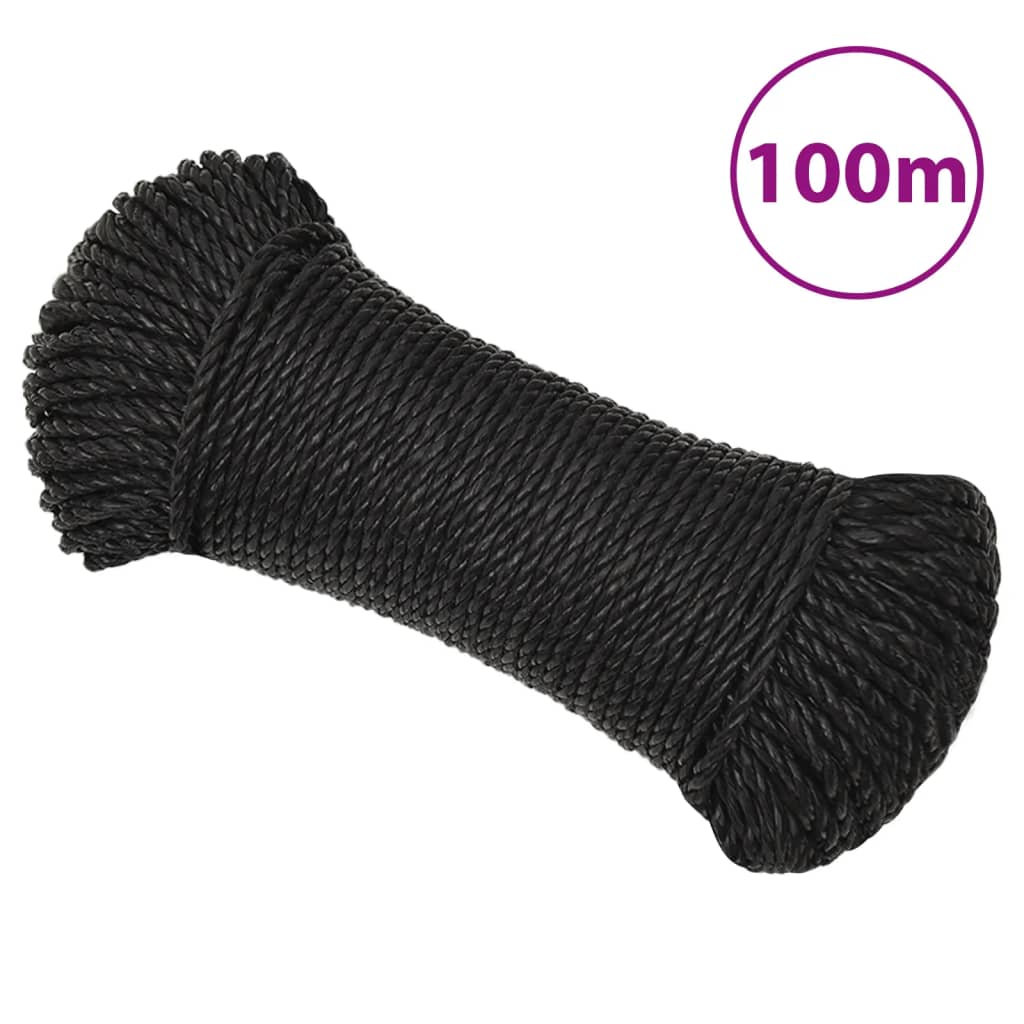 Vidaxl Werkouw 6 mm 100 m Polypropenschwarz