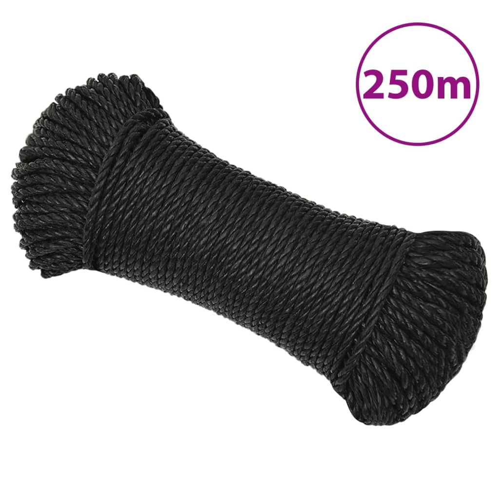 Vidaxl Werkouw 6 mm 250 m Polypropenschwarz