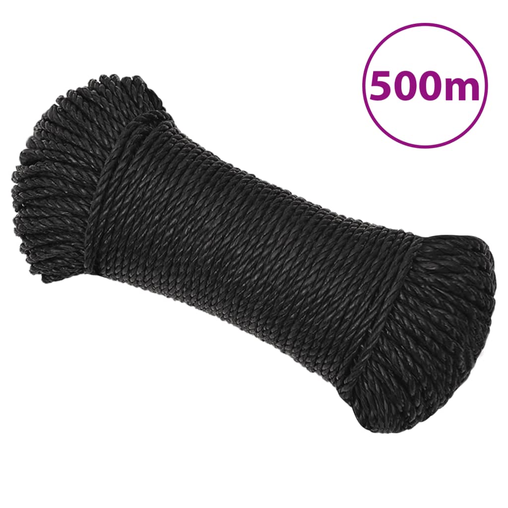 Vidaxl Werkouw 6 mm 500 m Polypropenschwarz