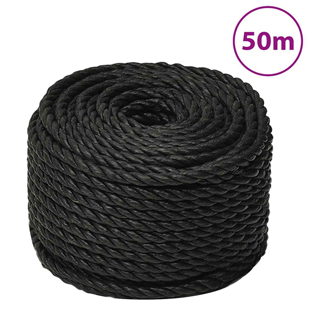 Vidaxl Werkouw 10 mm 50 m Polypropenschwarz