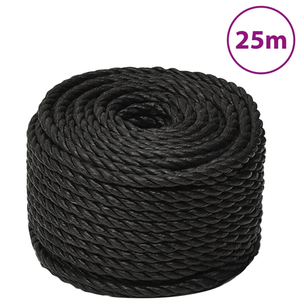 Vidaxl Werkouw 12 mm 25 m Polypropenschwarz