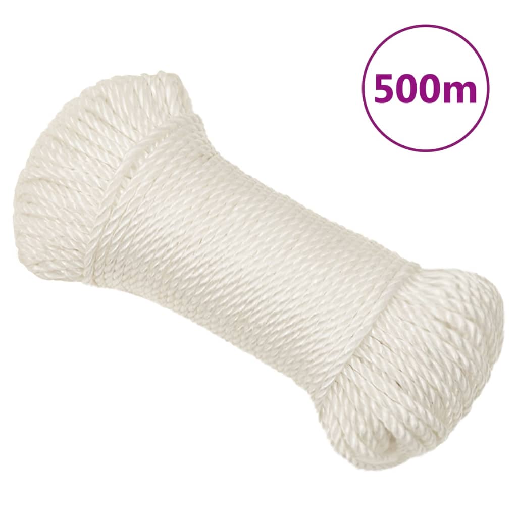 Vidaxl Werkouw 8 mm 500 m Polypropen weiß