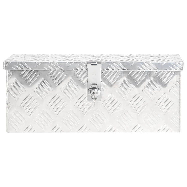 VIDAXL -Speicherbox 50x15x20.5 cm Aluminium Silberfarbe