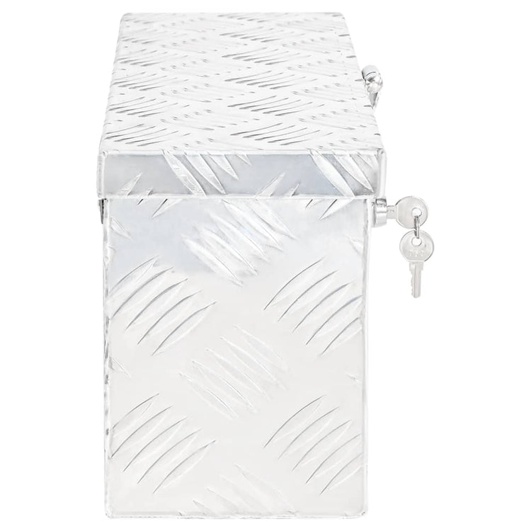 VIDAXL -Speicherbox 50x15x20.5 cm Aluminium Silberfarbe