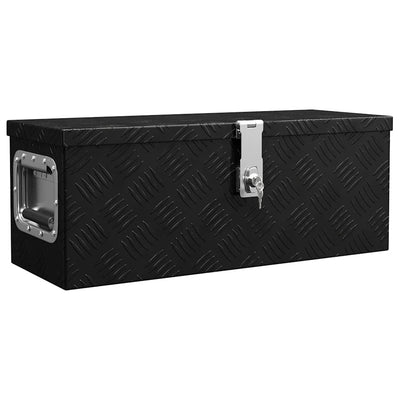VIDAXL -Speicherbox 60x23.5x23 cm Aluminium Schwarz