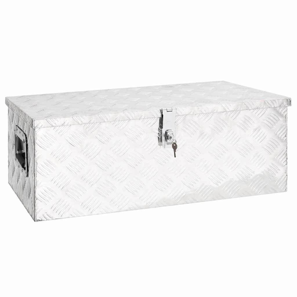 VIDAXL -Speicherbox 80x39x30 cm Aluminium Silber gefärbt