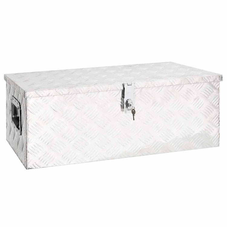 VIDAXL -Speicherbox 80x39x30 cm Aluminium Silber gefärbt