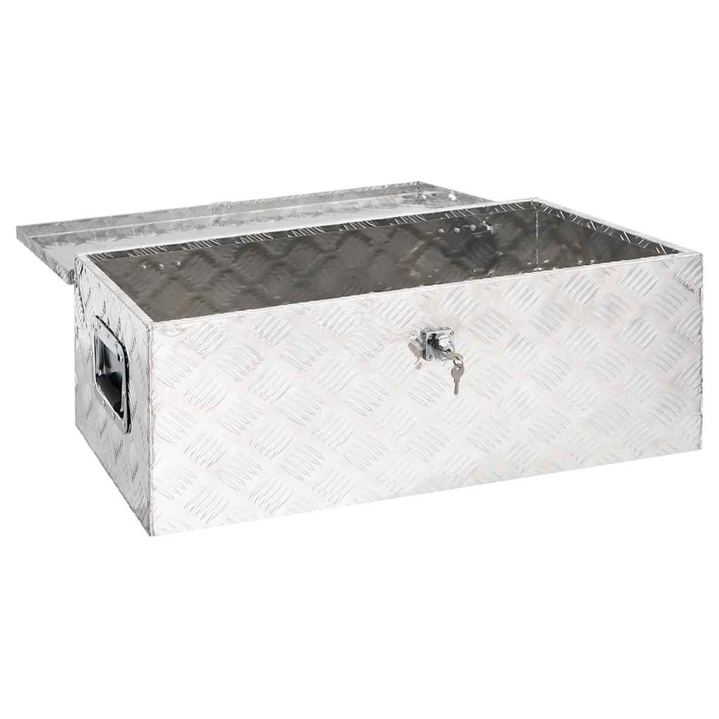 VIDAXL -Speicherbox 80x39x30 cm Aluminium Silber gefärbt