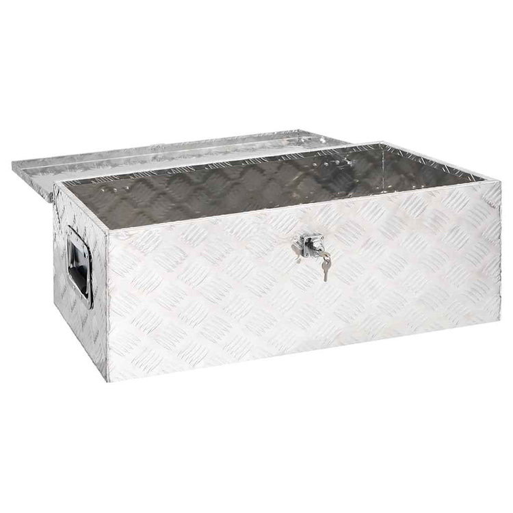 VIDAXL -Speicherbox 80x39x30 cm Aluminium Silber gefärbt