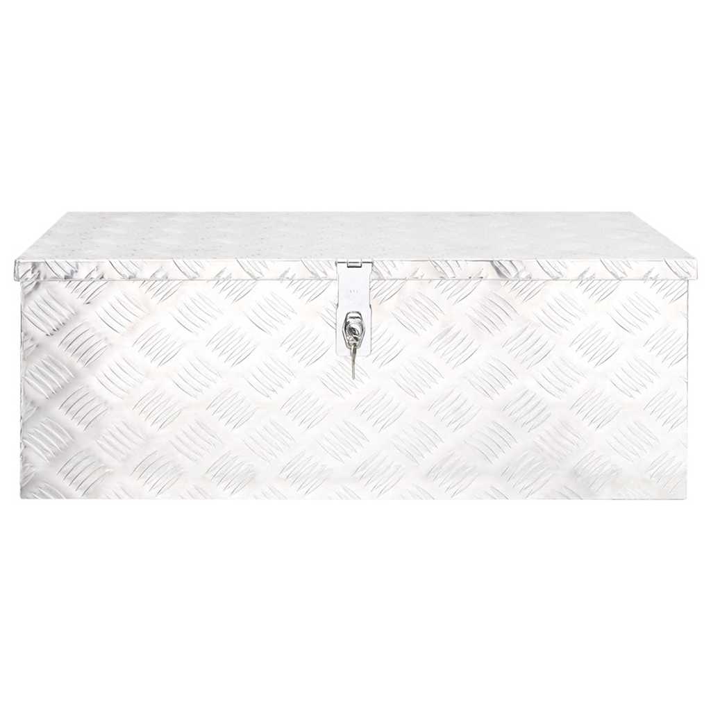 VIDAXL -Speicherbox 80x39x30 cm Aluminium Silber gefärbt