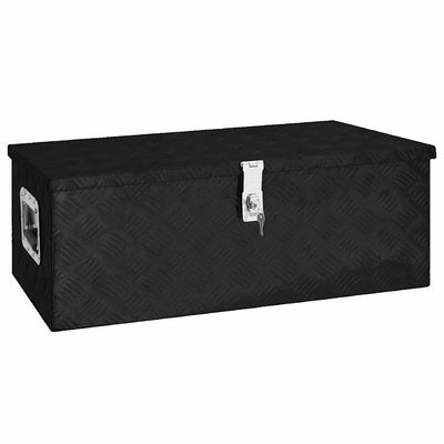 VIDAXL -Speicherbox 80x39x30 cm Aluminium schwarz