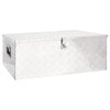 Vidaxl Storage Box 100x55x37 cm Aluminium Silberfarbe