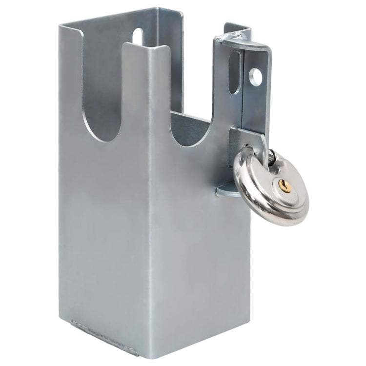 VIDAXL TOWBAR LOCK 11x11x23,5 cm Stahl Silber gefärbt