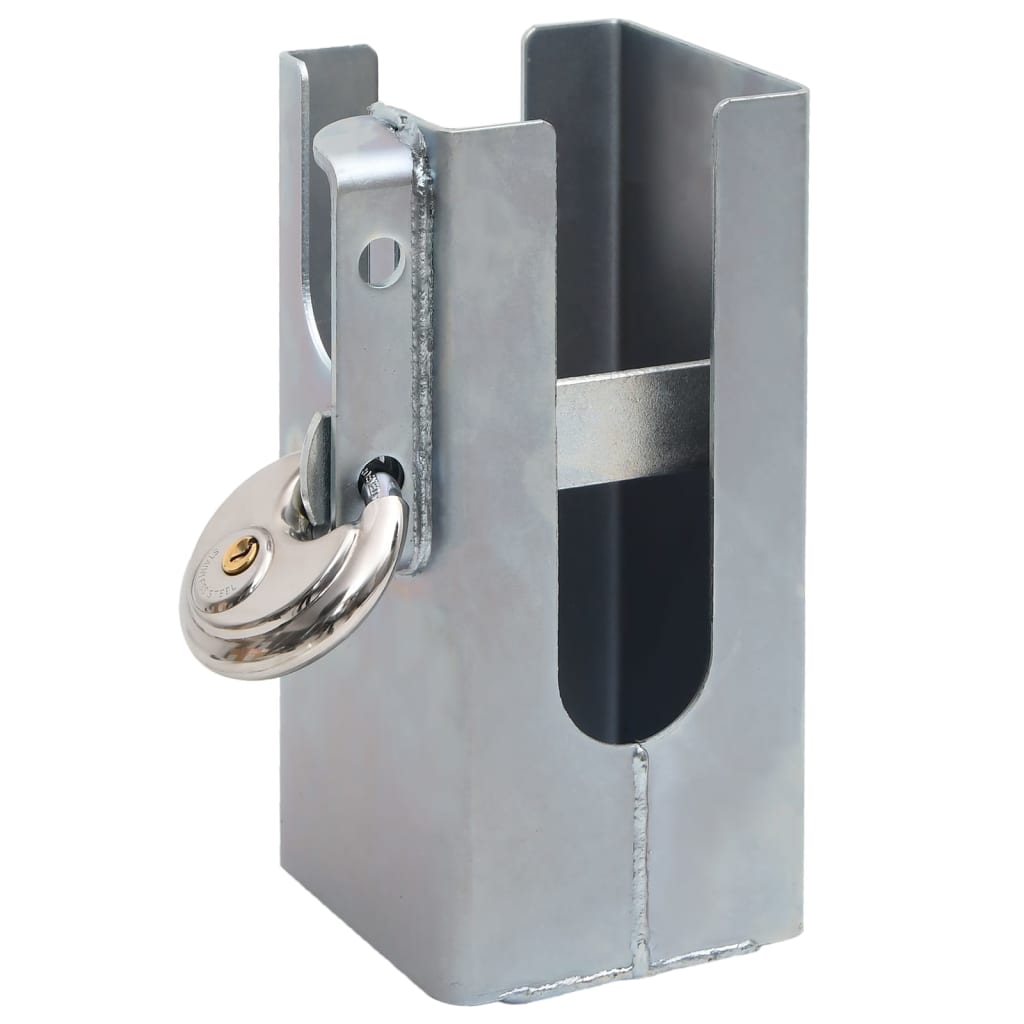 VIDAXL TOWBAR LOCK 11x11x23,5 cm Stahl Silber gefärbt