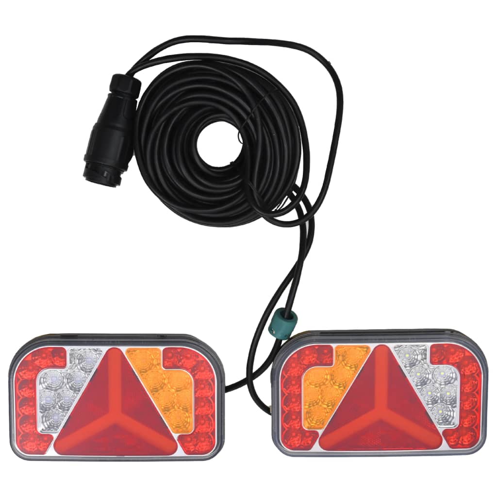 VIDAXL -Anhänger 2 ST LED -Lampe 12 V 24x5x14,5 cm Rot