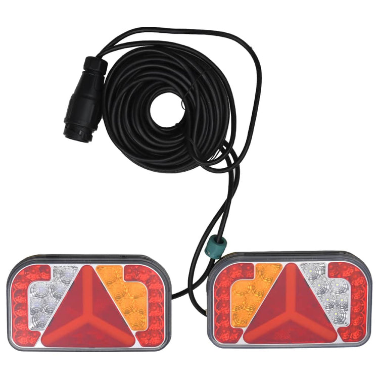 VIDAXL -Anhänger 2 ST LED -Lampe 12 V 24x5x14,5 cm Rot