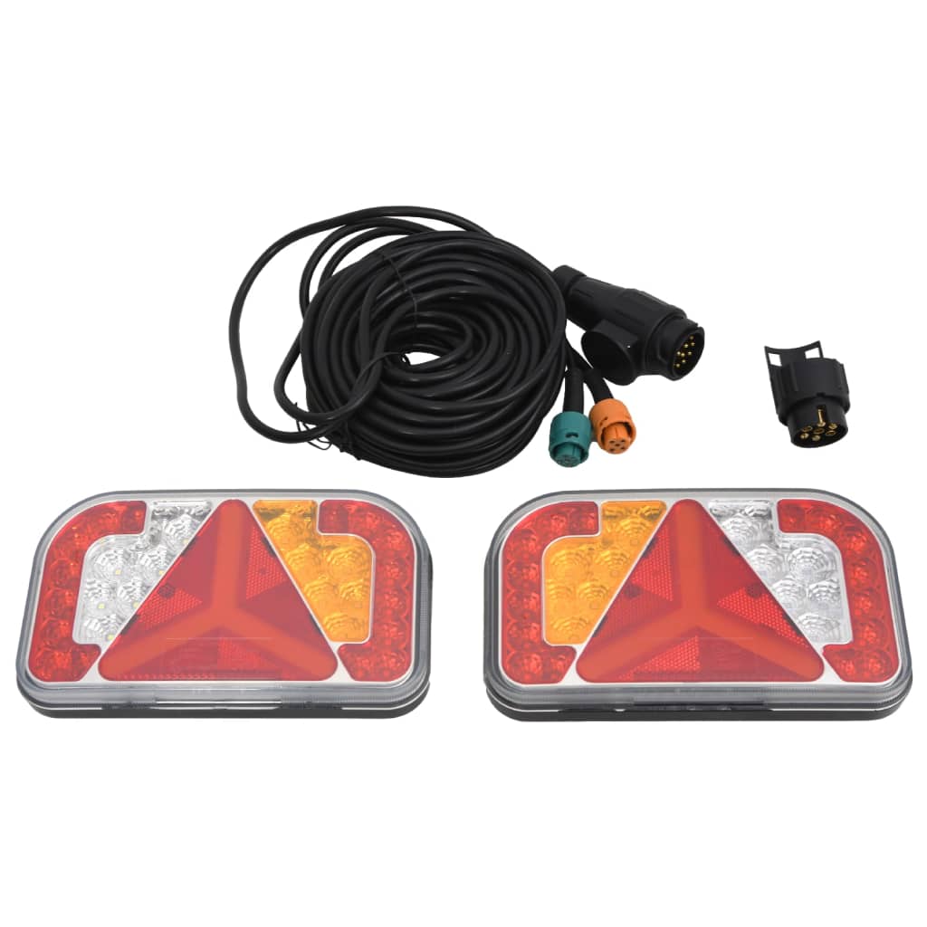 VIDAXL -Anhänger 2 ST LED -Lampe 12 V 24x5x14,5 cm Rot
