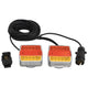 VIDAXL -Anhänger 2 ST LED -Lampe 12 V 10.5x7,5x10 cm rot