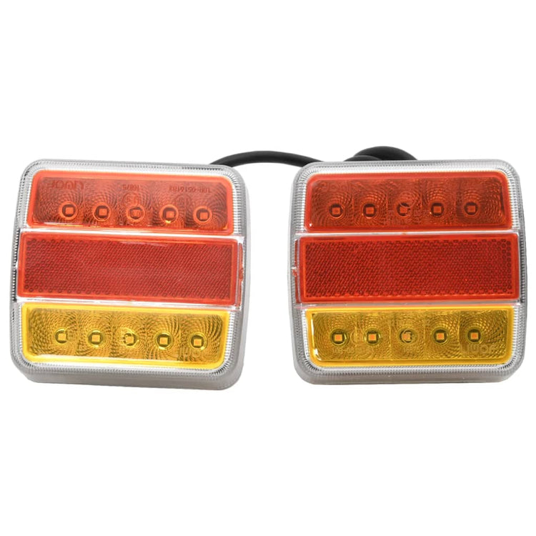 VIDAXL -Anhänger 2 ST LED -Lampe 12 V 10.5x7,5x10 cm rot