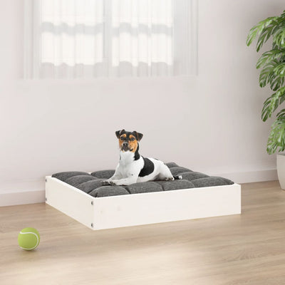 Vidaxxl Hundebett 51,5x44x9 cm massives Kiefernholz weiß