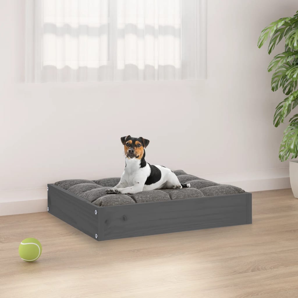 Vidaxl Hundekorb 51,5 x 44 x 9 cm Festkieferngrau grau grau
