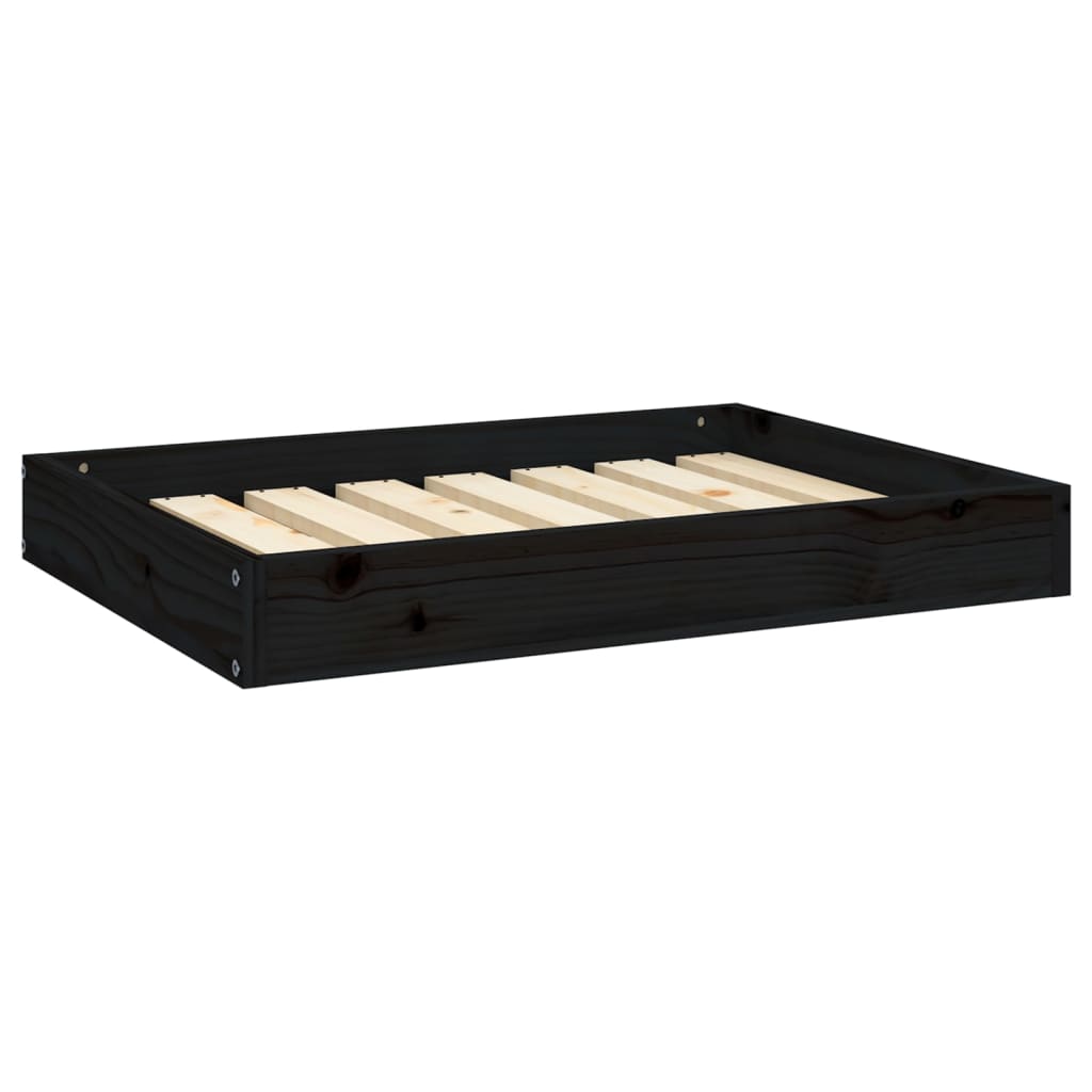 Vidaxl Hundekorb 71,5x54x9 cm Festkiefer Schwarz
