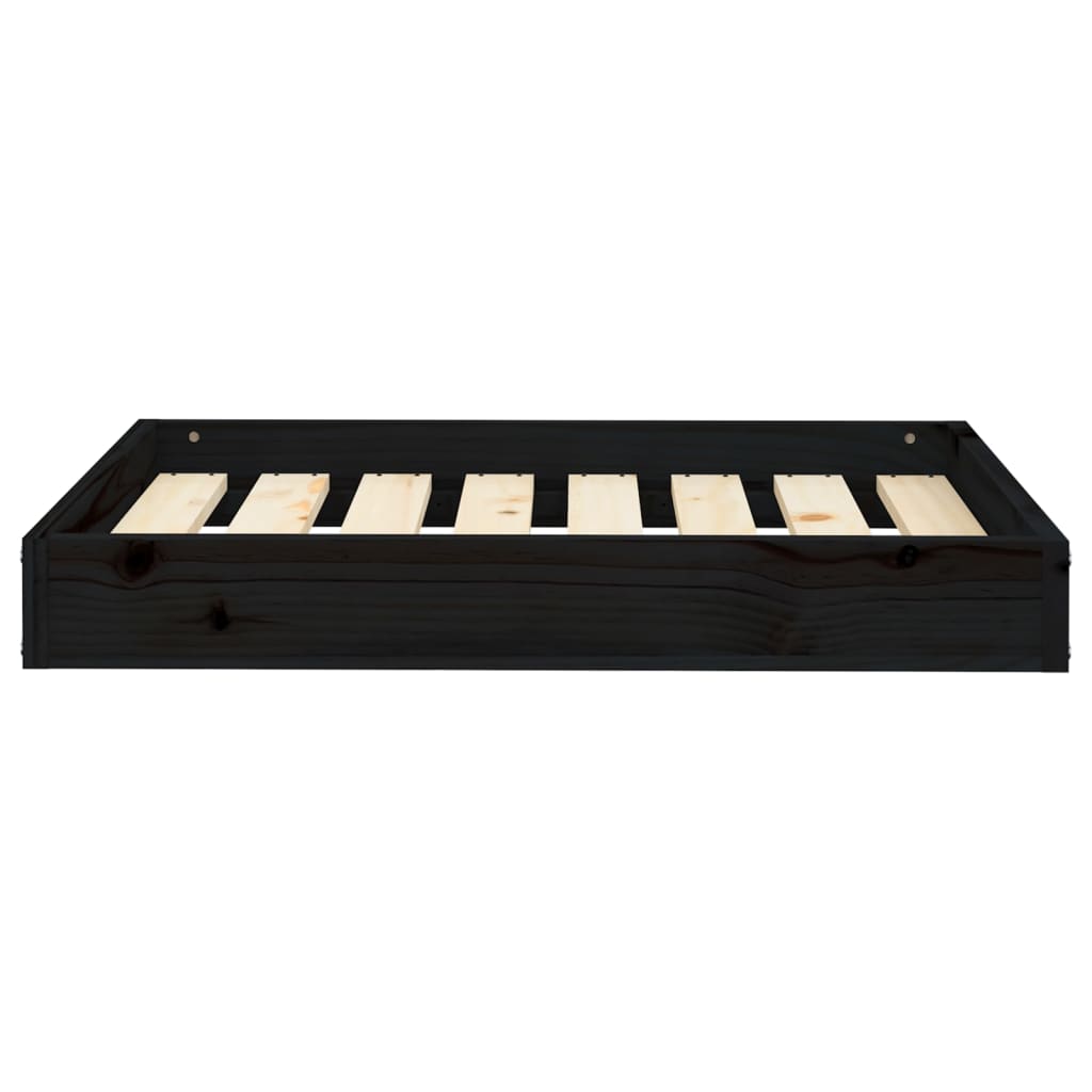 Vidaxl Hundekorb 71,5x54x9 cm Festkiefer Schwarz