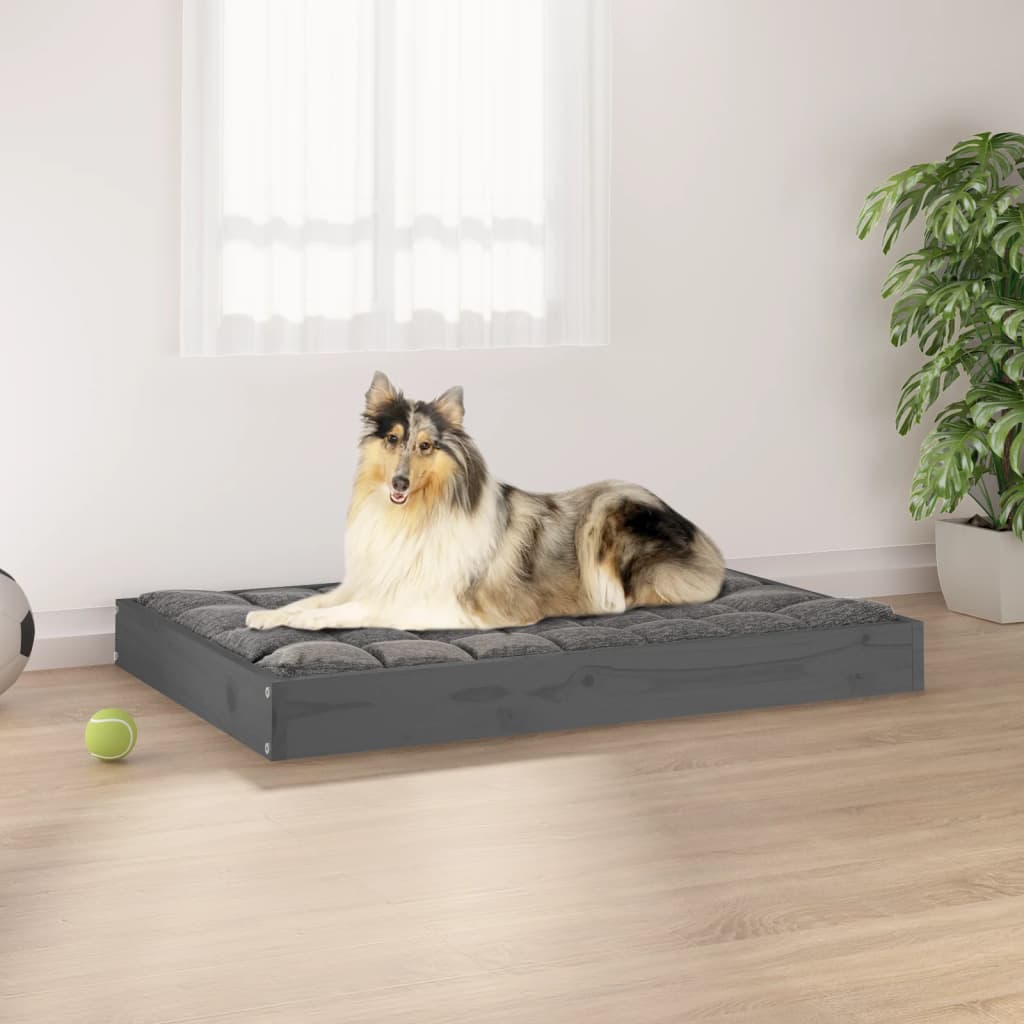 Vidaxl Hundekorb 91,5x64x9 cm Festkieferngrau grau grau
