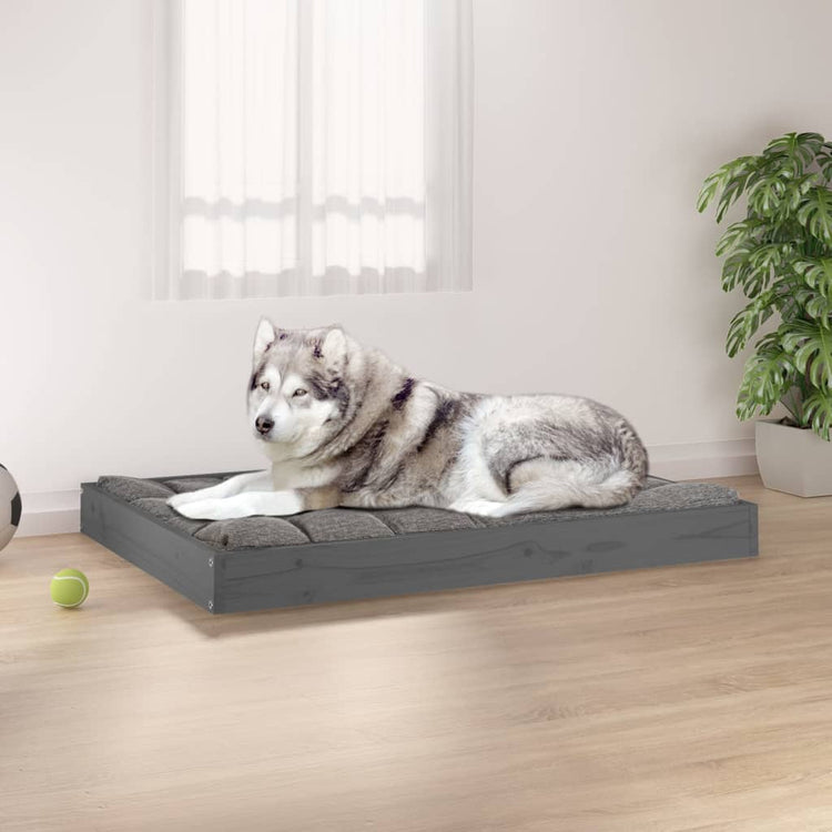 Vidaxl Hundekorb 101,5x74x9 cm Festkieferngrau grau grau