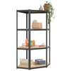 VIDAXL-LAGER RACK 4-LAYER-STAHL und verarbeiteter Holz anthrazitfarben