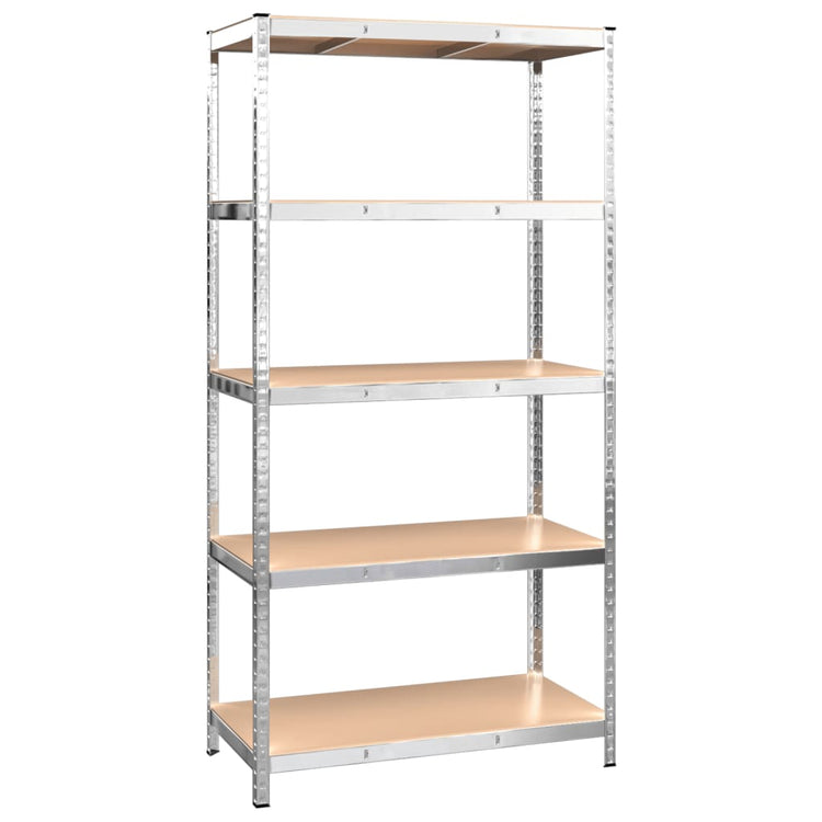 VIDAXL-LAGE RAG 5-LAYER-STAHL und PRICTIONED Holz Silberfarbe