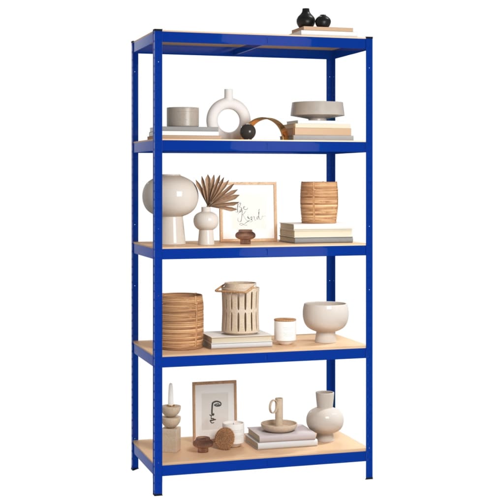 VIDAXL-LAGE RARK 5-layer Stahl und verarbeitetes Holzblau