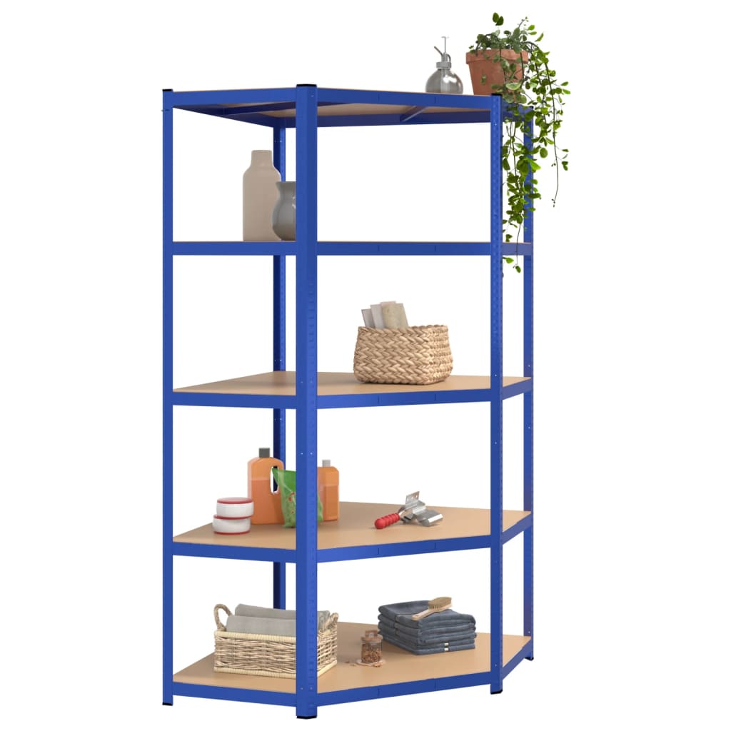 Vidaxl HoeKrek 5-Layer-Stahl und verarbeitetes Holzblau