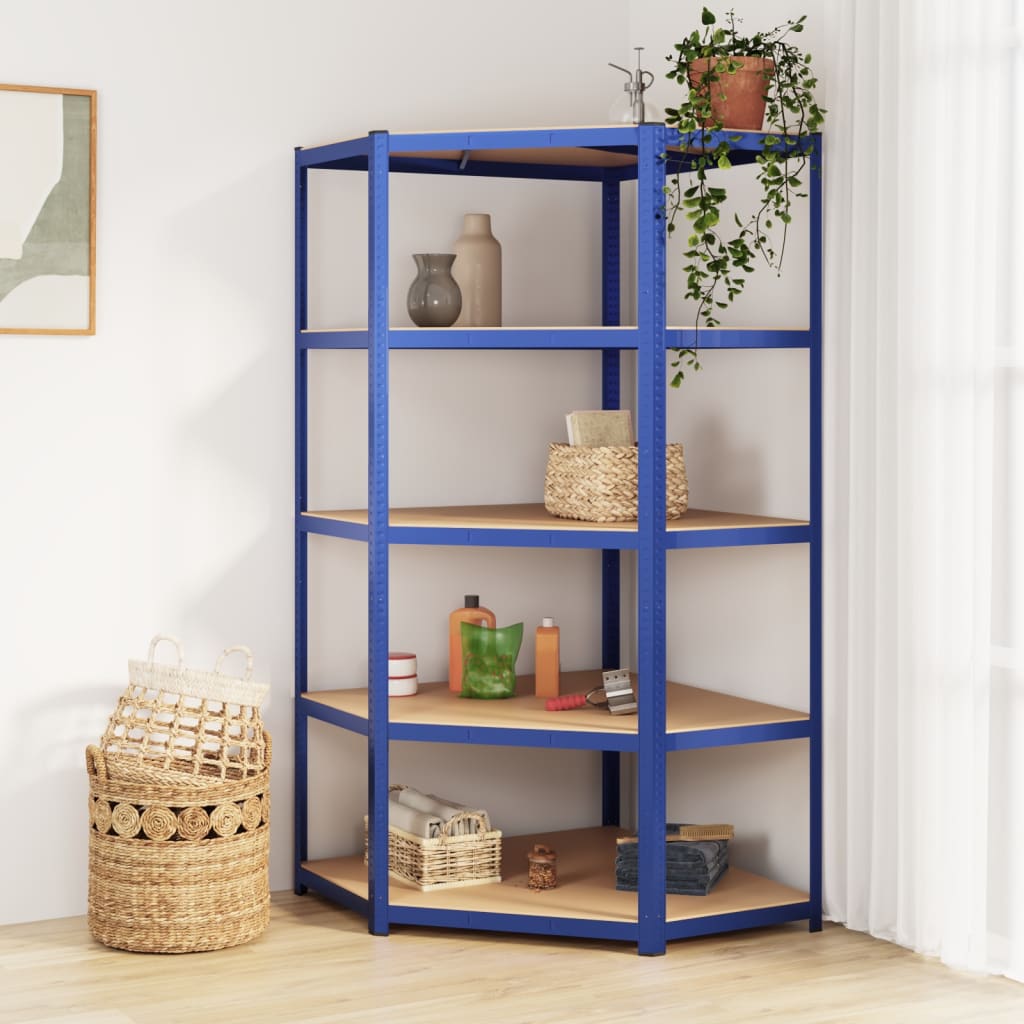 Vidaxl HoeKrek 5-Layer-Stahl und verarbeitetes Holzblau