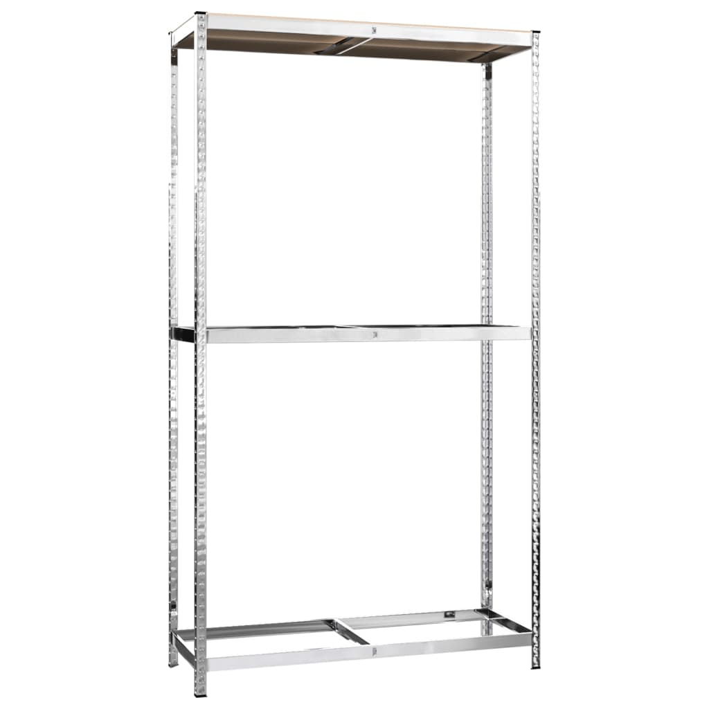 Vidaxl-Reifenregal 2-Schicht 110x40x180 cm Stahl Silber gefärbt