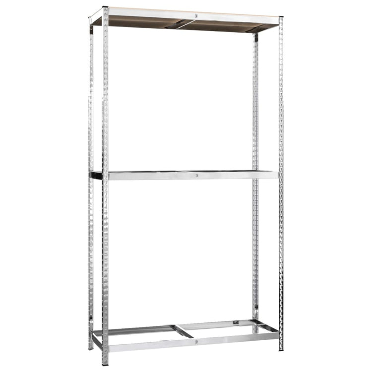Vidaxl-Reifenregal 2-Schicht 110x40x180 cm Stahl Silber gefärbt