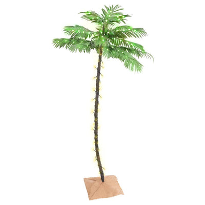 Vidaxl Palmbaume LED 96 LEDs warmes Weiß 180 cm