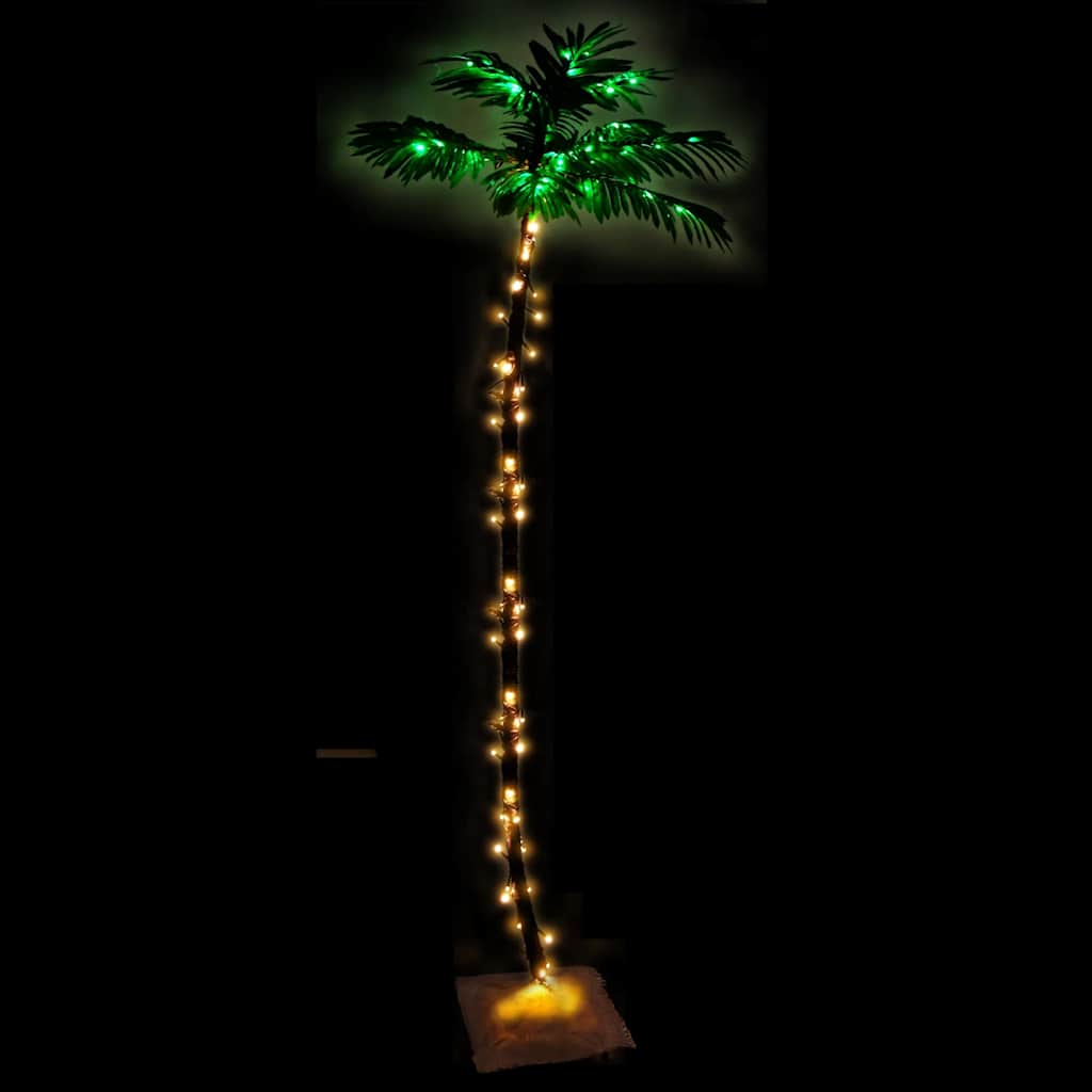 Vidaxl Palmbaume LED 136 LEDs warmes Weiß 220 cm