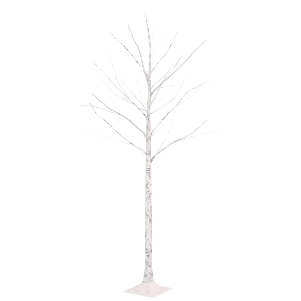 Vidaxl Berkenboom LED 72 LEDs warm weiß 150 cm Weiß