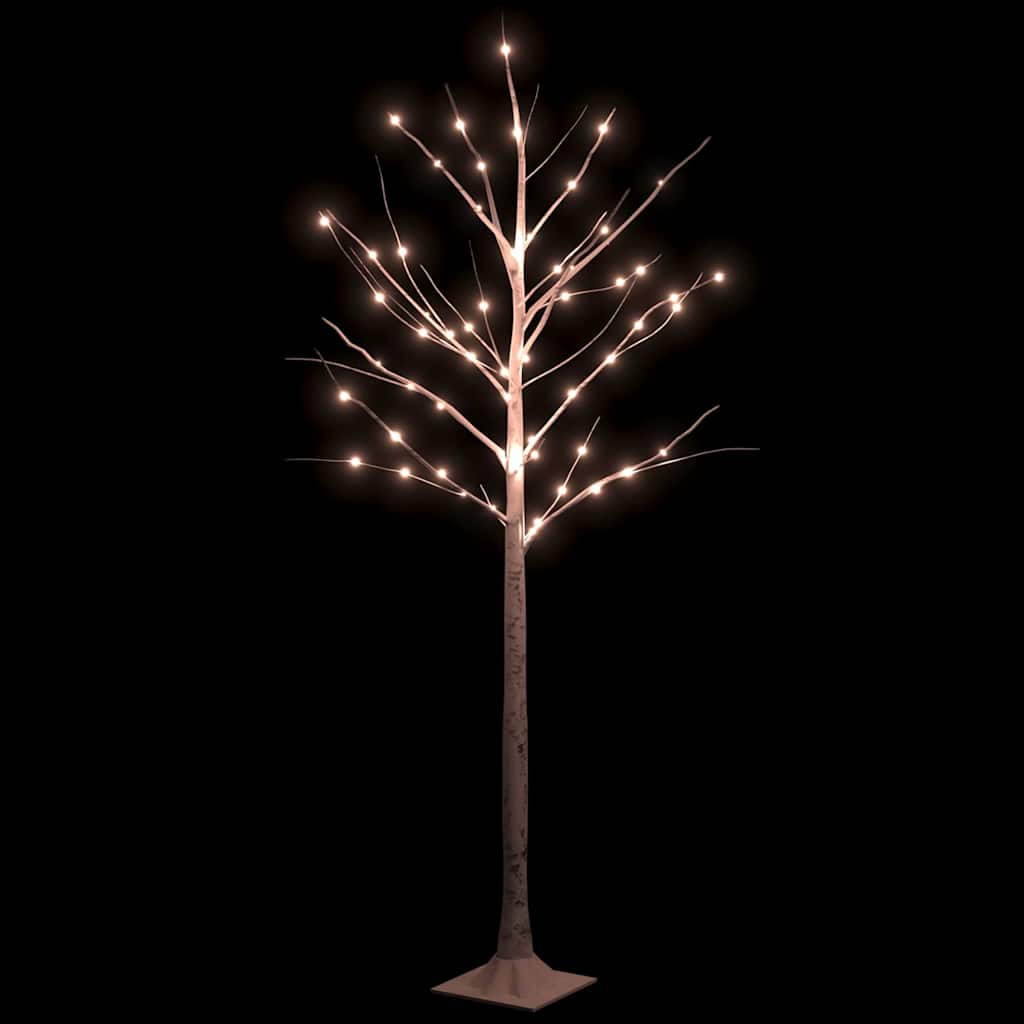 Vidaxl Berkenboom LED 72 LEDs warm weiß 150 cm Weiß