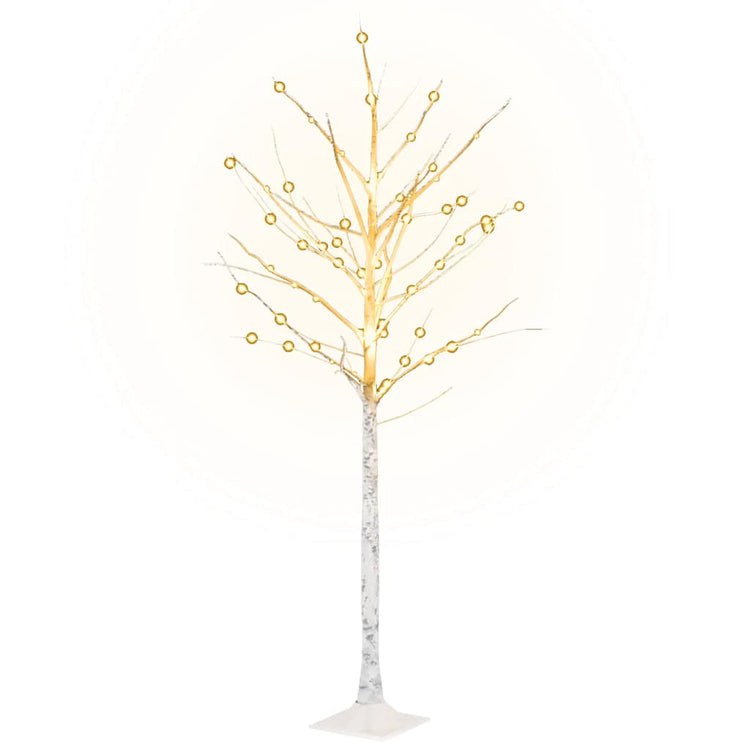 Vidaxl Berkenboom LED 96 LEDs warm weiß 180 cm Weiß