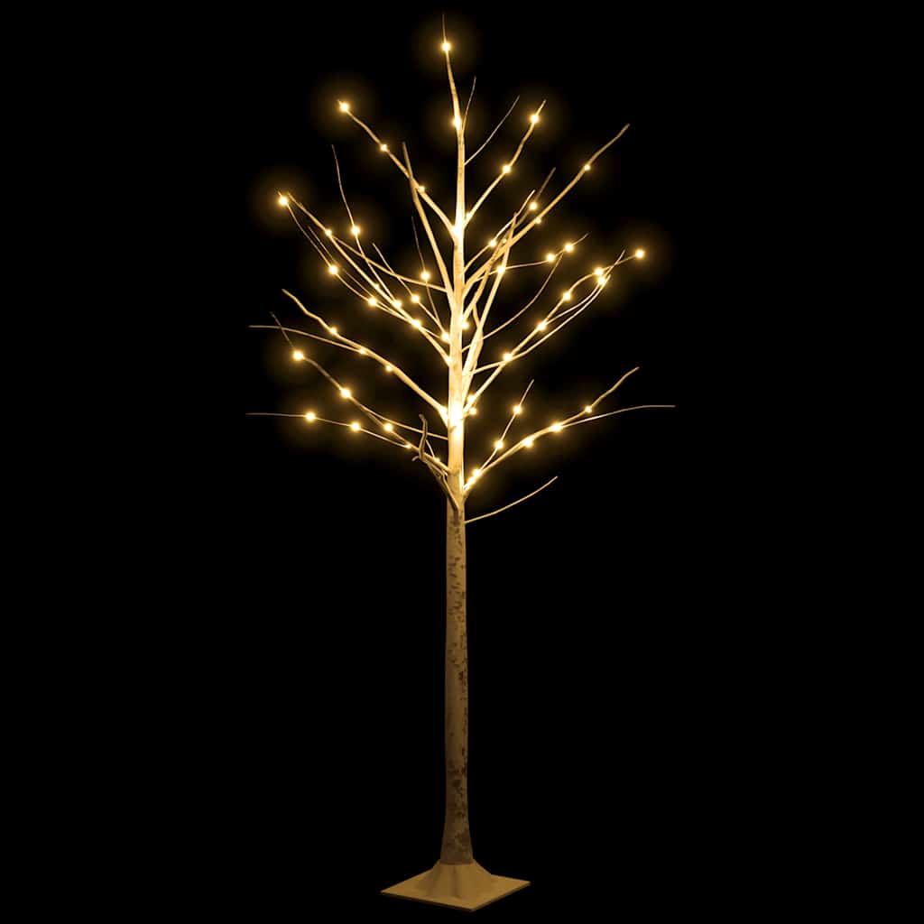 Vidaxl Berkenboom LED 96 LEDs warm weiß 180 cm Weiß